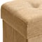 Simplify 15" Faux Linen Folding Storage Ottoman Cube